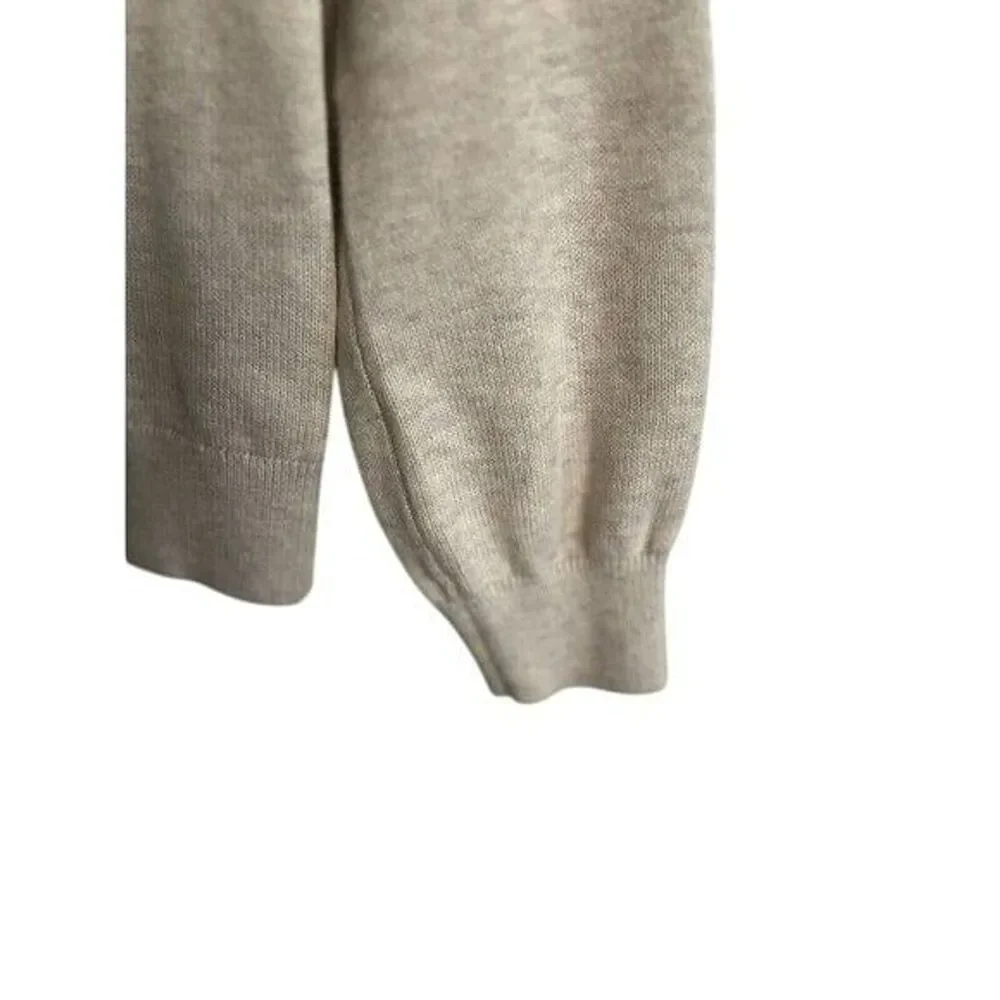 Gap Kids Beige Puff Sleeve Crewneck Sweater M (8) Cotton Blend Casual Girls Top